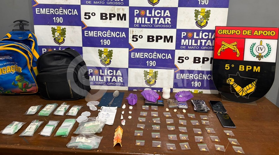 Imagem: WhatsApp Image 2026 05 30 at 08.22.31 Mulher é presa por tráfico de drogas no Alfredo de Castro; entorpecentes foram apreendidos dentro de mochila infantil