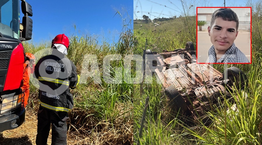 Imagem: acfkdvfsb Jovem desaparecido é encontrado com vida após três dias preso em carro capotado na MT-459
