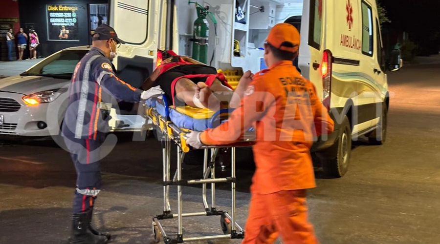 Imagem: kndv Motociclista fica ferido após colisão com carro no Jardim Participação em Rondonópolis