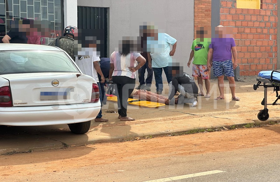 Imagem: Homem caiu de andaime apos receber descarga eletrica Trabalhador fica ferido após sofrer choque elétrico e cair de andaime no bairro Sagrada Família