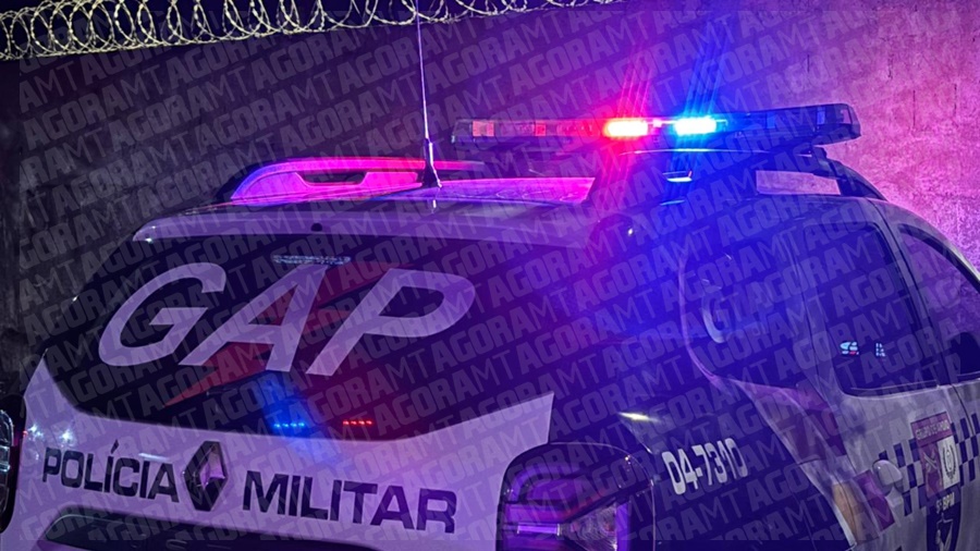 Imagem: Viatura GAP da PM Polícia Militar localiza e prende dois foragidos da Justiça por violência doméstica em Rondonópolis