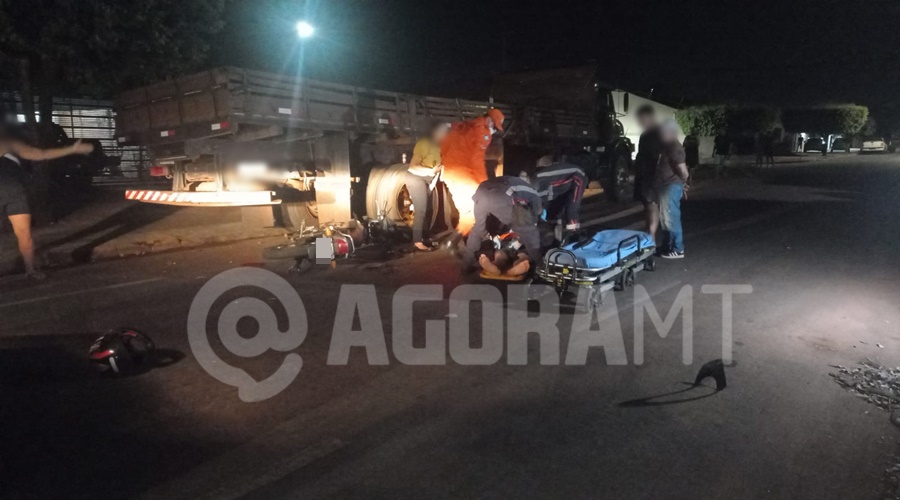 Imagem: WhatsApp Image 2026 05 31 at 20.11.43 1 Motociclista fica ferido após colidir na traseira de caminhão estacionado na Vila Operária