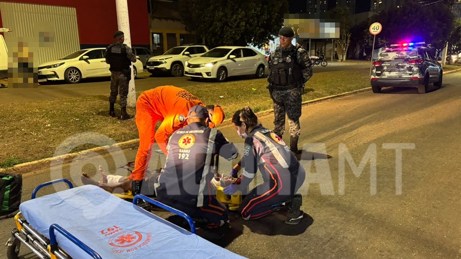 Imagem: Acidente aconteceu no bairro Jardim Participacao Atropelamento mobiliza Força Tática e SAMU na noite desta sexta-feira em Rondonópolis