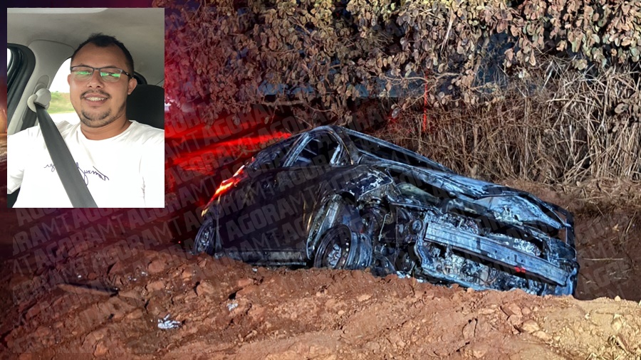 Imagem: Carro incendiado na MT 383 motorista de aplicativo Família confirma que corpo carbonizado em porta-malas é de motorista de aplicativo desaparecido em Rondonópolis Imagem: Carro incendiado na MT 383 motorista de aplicativo Família confirma que corpo carbonizado em porta-malas é de motorista de aplicativo desaparecido em Rondonópolis