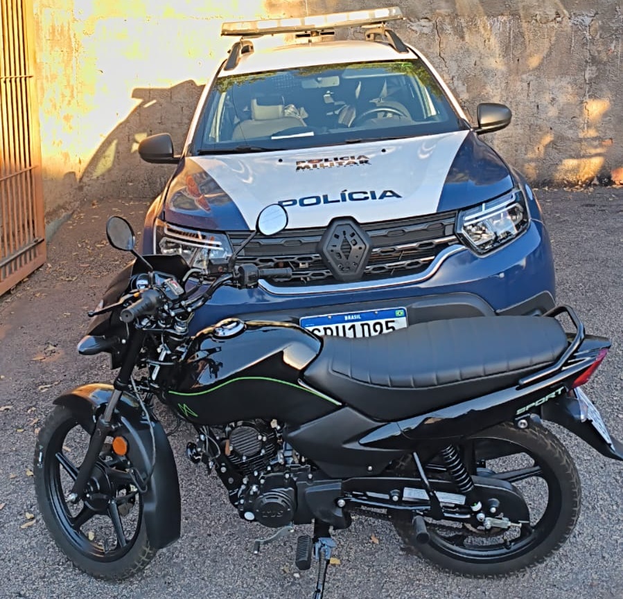 Imagem: Moto apreendida 2 Vídeos gravados pela vítima levam à prisão de suspeito de sequestro e violência sexual em Rondonópolis