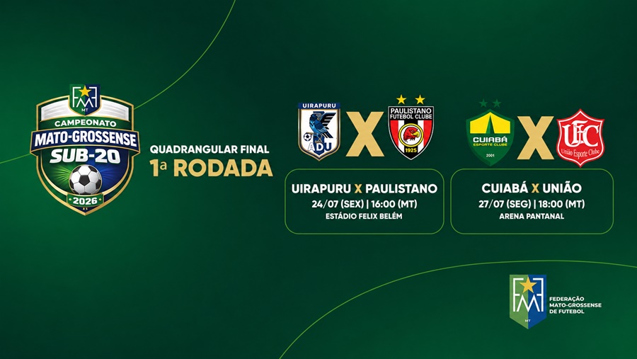 Imagem: QUADRANGULAR FINAL Reta final do Mato-grossense Sub-20 promete grandes confrontos a partir desta semana