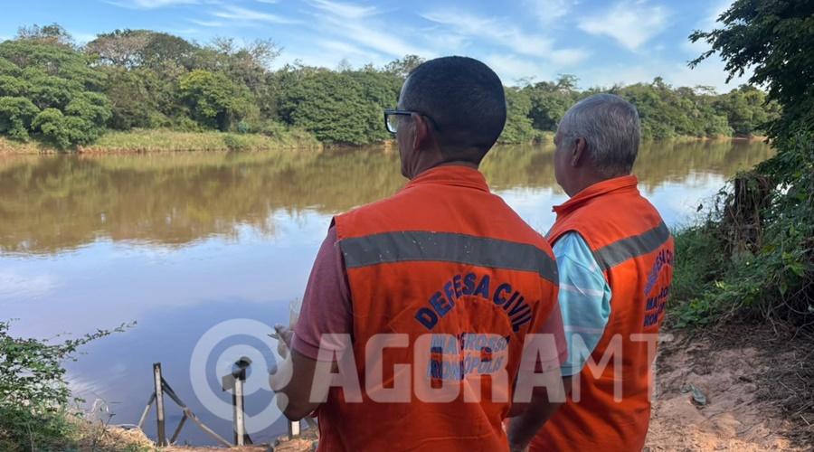 Imagem: WhatsApp Image 2026 07 08 at 14.22.28 Nível do Rio Vermelho preocupa Defesa Civil; entidade orienta uso consciente de água potável