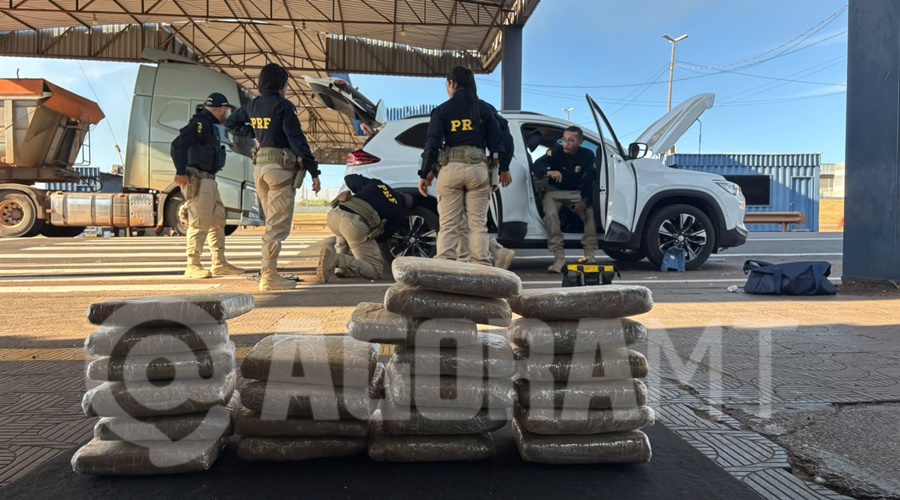 Imagem: WhatsApp Image 2026 07 09 at 15.20.07 Homem é preso pela PRF transportando 63 Kg de skunk escondida em veículo na BR-364 em Rondonópolis