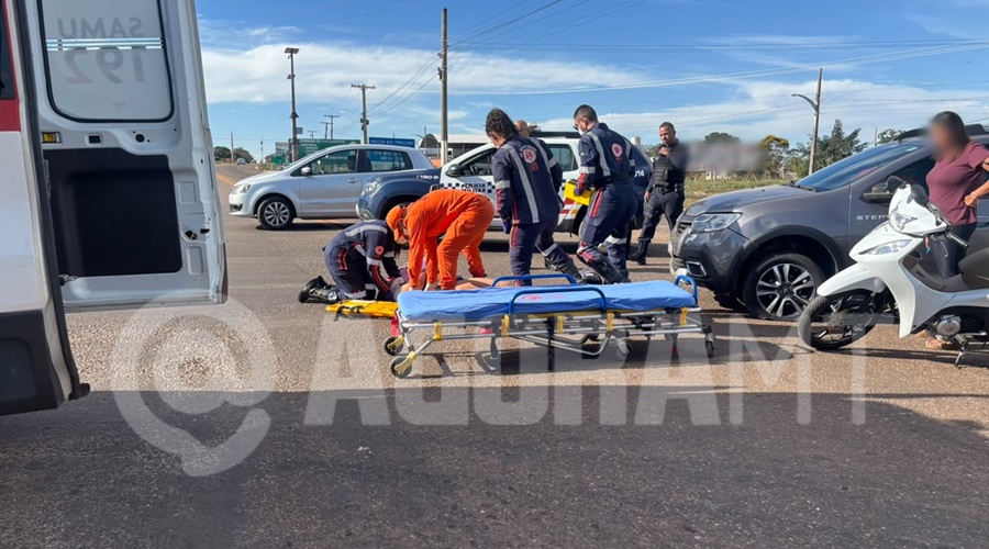 Imagem: WhatsApp Image 2026 07 10 at 14.51.50 Colisão entre carro e motocicleta deixa duas mulheres feridas na MT-130 em Rondonópolis