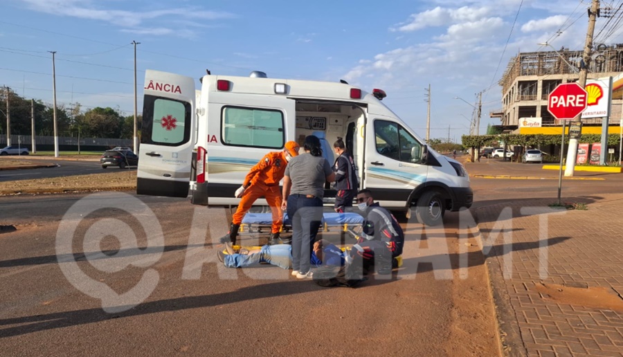 Imagem: Acidente Sagrada Familia Após colisão que deixou mulher ferida, tenente-coronel Silva Sá reforça alerta sobre desatenção e imprudência no trânsito