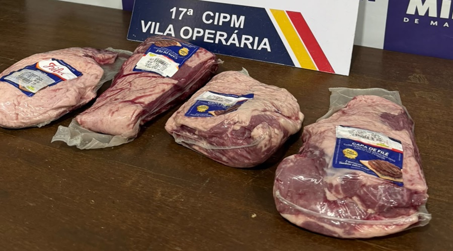 Imagem: CARNE FURTADA Tornozelado é preso em flagrante após furtar carne de supermercado e fugir pulando muros na Vila Operária Imagem: CARNE FURTADA Tornozelado é preso em flagrante após furtar carne de supermercado e fugir pulando muros na Vila Operária