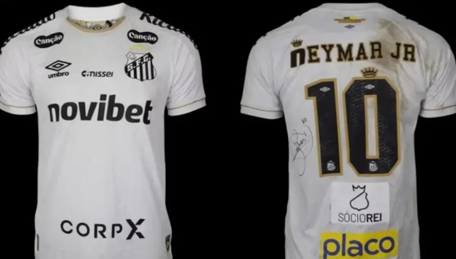 Imagem: Camisa do NEYMAR Camisa usada pelo jogador Neymar em jogo do Santos é leiloada por R$ 102 mil Imagem: Camisa do NEYMAR Camisa usada pelo jogador Neymar em jogo do Santos é leiloada por R$ 102 mil