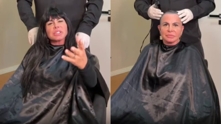 Imagem: Gretchen publica video raspando os cabelos Gretchen surge irreconhecível ao raspar a cabeça para transformação radical; veja o motivo Imagem: Gretchen publica video raspando os cabelos Gretchen surge irreconhecível ao raspar a cabeça para transformação radical; veja o motivo