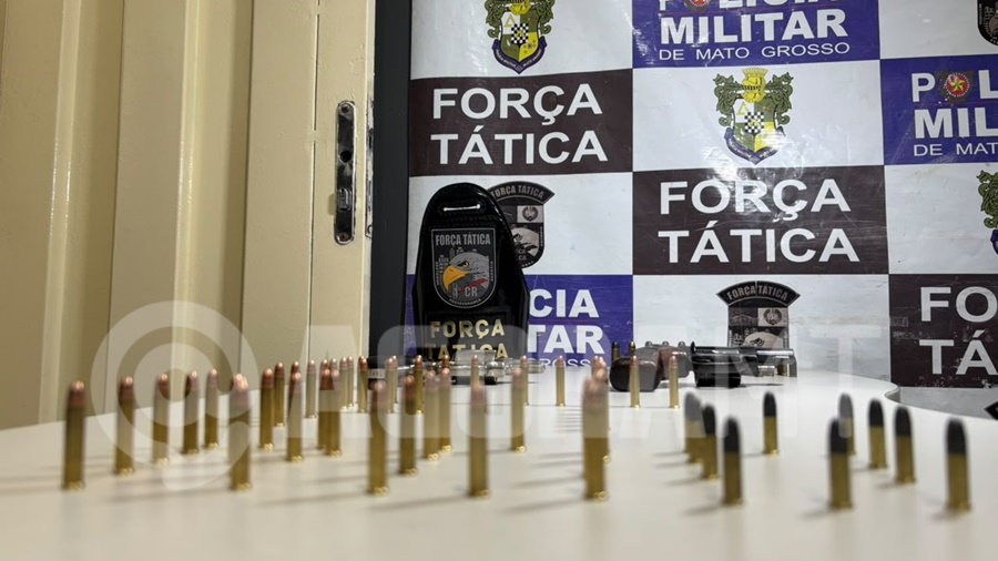 Imagem: Municoes apreendidas Homem é detido com dois revólveres e mais de 100 munições em comércio na Vila Mineira