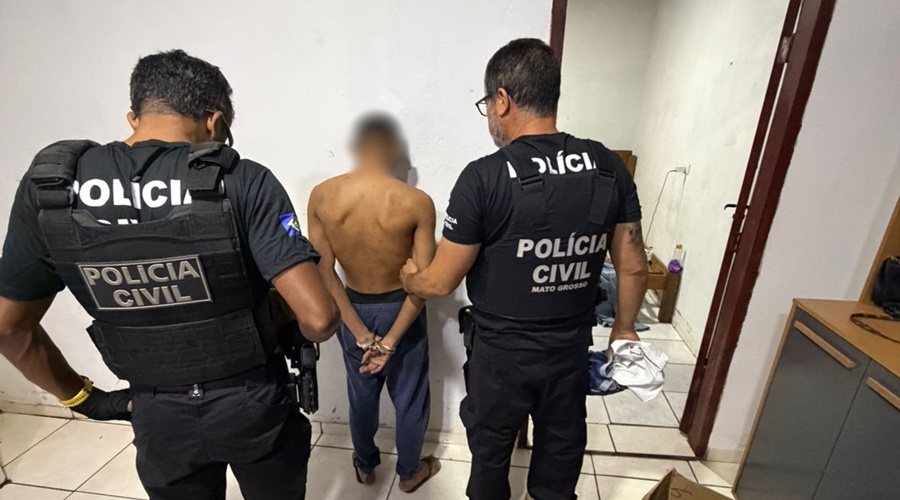 Imagem: POLICIA CIVIL Jovem é preso por tentativa de homicídio e quebra celular para dificultar investigação em MT Imagem: POLICIA CIVIL Jovem é preso por tentativa de homicídio e quebra celular para dificultar investigação em MT