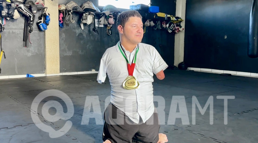 Imagem: WhatsApp Image 2026 08 13 at 16.50.47 Campeão mundial de parajiu-jítsu, Juninho Cabral conta história de superação em Rondonópolis