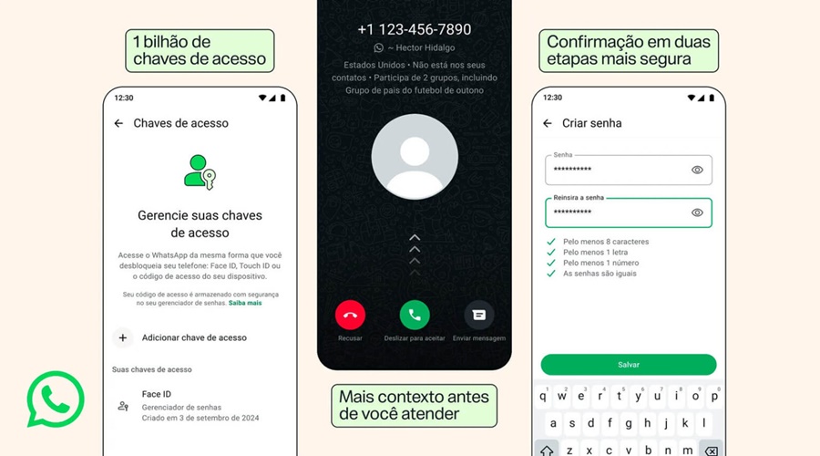 Imagem: WhatsApp seguranca reforcada 1536x864 1 WhatsApp abandona PIN de 6 dígitos e passa a permitir senha mais segura na verificação em duas etapas Imagem: WhatsApp seguranca reforcada 1536x864 1 WhatsApp abandona PIN de 6 dígitos e passa a permitir senha mais segura na verificação em duas etapas