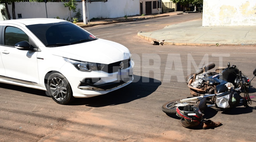 Imagem: acidente carro moto Colisão entre carro e moto deixa motociclista ferido no Jardim Tropical em Rondonópolis Imagem: acidente carro moto Colisão entre carro e moto deixa motociclista ferido no Jardim Tropical em Rondonópolis