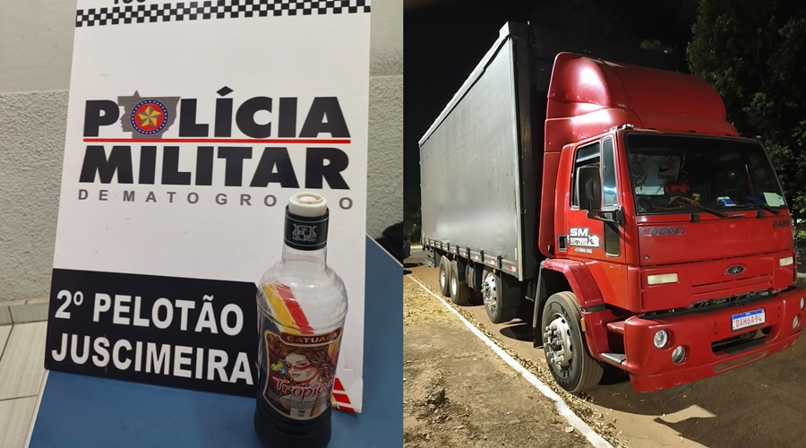 Imagem: apreensao jaciara Caminhoneiro é preso por embriaguez ao volante após dirigir em zigue-zague e colocar motoristas em risco na BR-364