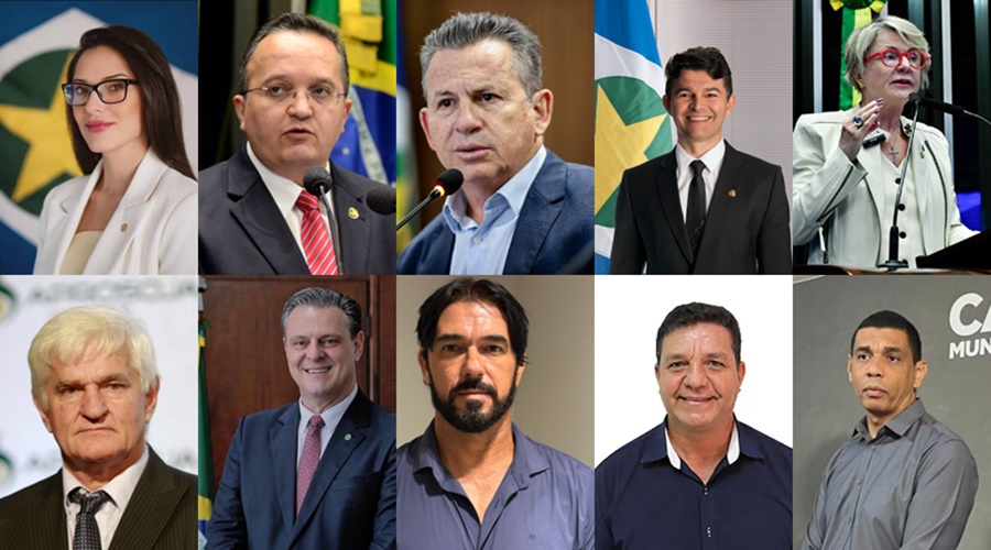 Imagem: candidatos ao Senado Dez candidatos entram na disputa pelas duas vagas de Mato Grosso no Senado em 2026 Imagem: candidatos ao Senado Dez candidatos entram na disputa pelas duas vagas de Mato Grosso no Senado em 2026