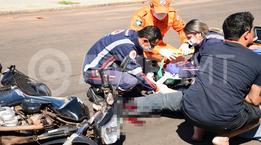 Imagem: motociclista ferido Colisão entre carro e moto deixa motociclista ferido no Jardim Tropical em Rondonópolis Imagem: motociclista ferido Colisão entre carro e moto deixa motociclista ferido no Jardim Tropical em Rondonópolis