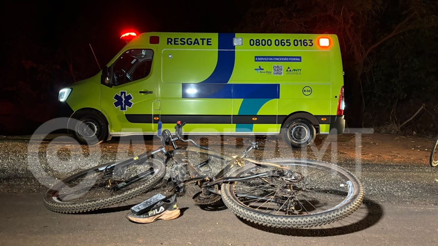 Imagem: Bicicleta envida no acidente Violento atropelamento deixa ciclista morto após ser atingido por vários veículos na BR-364 Imagem: Bicicleta envida no acidente Violento atropelamento deixa ciclista morto após ser atingido por vários veículos na BR-364
