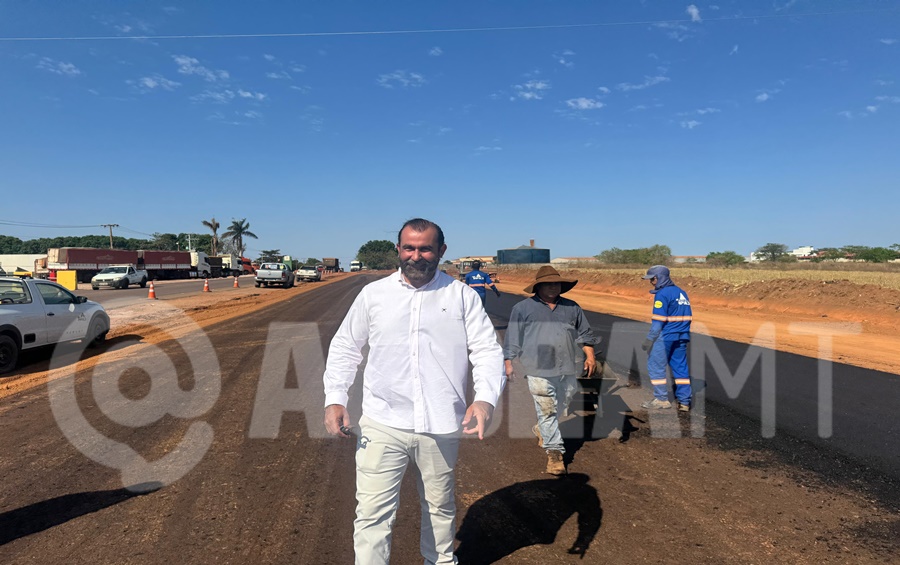 Imagem: Cassio Pansolin engenheiro responsavel pela duplicacao do Anel Viario Asfalto começa a tomar conta do Anel Viário e duplicação avança em Rondonópolis Imagem: Cassio Pansolin engenheiro responsavel pela duplicacao do Anel Viario Asfalto começa a tomar conta do Anel Viário e duplicação avança em Rondonópolis