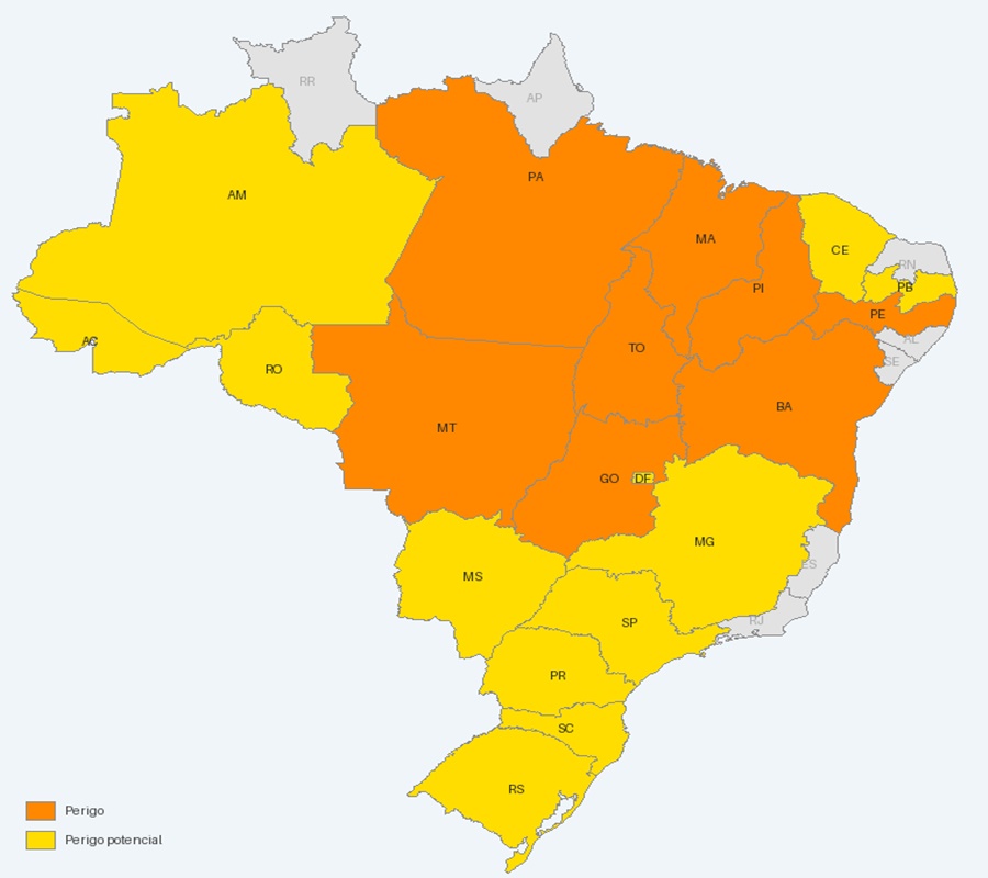 Imagem: DAKV Rondonópolis entra em alerta amarelo por baixa umidade e risco de incêndios Imagem: DAKV Rondonópolis entra em alerta amarelo por baixa umidade e risco de incêndios