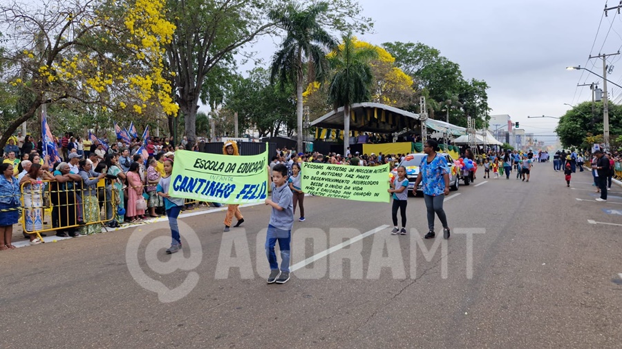 Imagem: Desfile 7 de setembro em Rondonopolis Escola da Educacao Cantinho Feliz Rondonópolis celebra Independência do Brasil com desfile cívico que reúne escolas e instituições