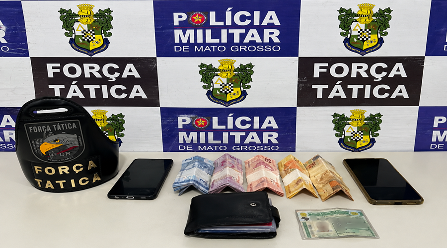 Imagem: Doc dinheiro e celulares apreendidos Homem condenado por receptação e com pena restante de 6 anos é preso em Rondonópolis Imagem: Doc dinheiro e celulares apreendidos Homem condenado por receptação e com pena restante de 6 anos é preso em Rondonópolis