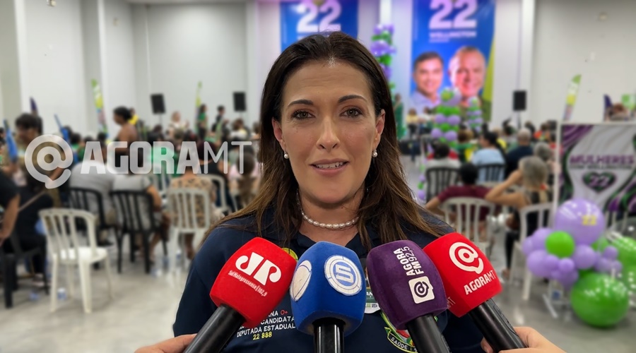 Imagem: LUCIANA HORTA Mulheres se reúnem em Rondonópolis em apoio à candidatura de Wellington Fagundes ao Governo de MT Imagem: LUCIANA HORTA Mulheres se reúnem em Rondonópolis em apoio à candidatura de Wellington Fagundes ao Governo de MT