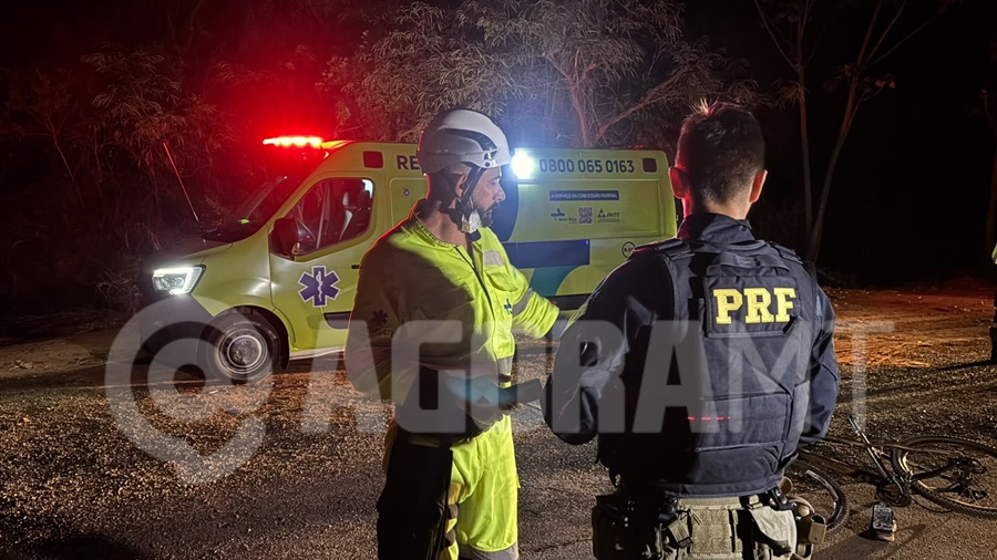 Imagem: Nova Rota do Oeste e PRF no local Violento atropelamento deixa ciclista morto após ser atingido por vários veículos na BR-364 Imagem: Nova Rota do Oeste e PRF no local Violento atropelamento deixa ciclista morto após ser atingido por vários veículos na BR-364