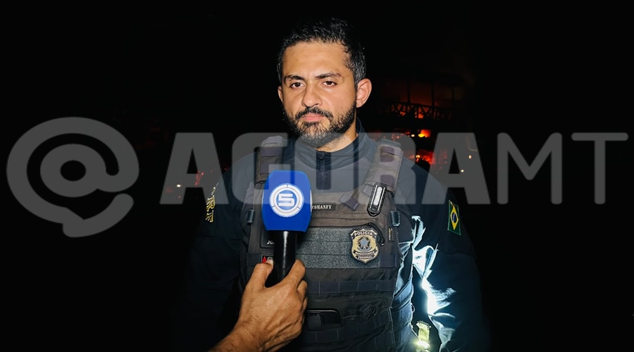 Imagem: PRF Joao Sena 1 Ônibus com 22 passageiros pega fogo na BR-364 durante viagem de Sinop a Natal Imagem: PRF Joao Sena 1 Ônibus com 22 passageiros pega fogo na BR-364 durante viagem de Sinop a Natal