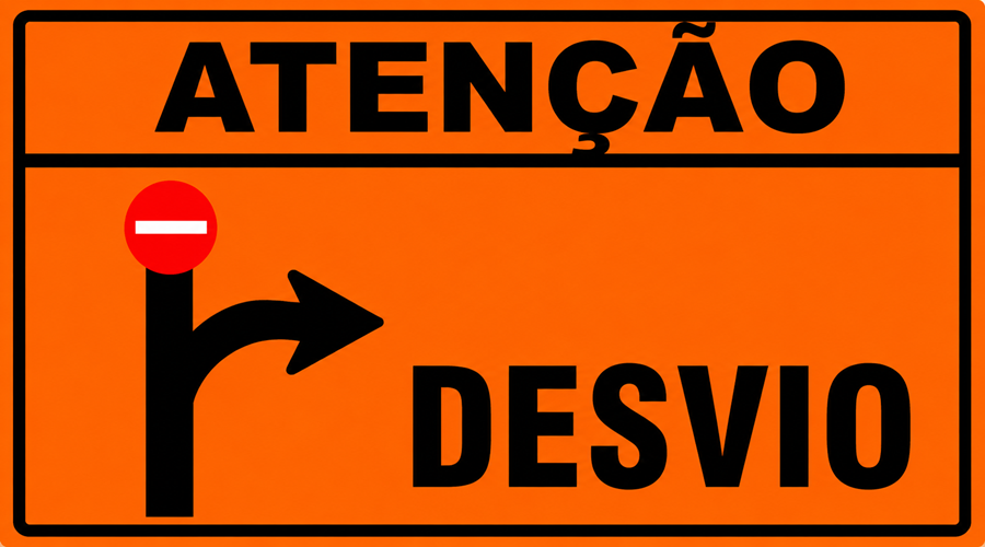 Imagem: desvio rediensionado Atenção motoristas: a partir desta quinta-feira trecho será interditado e trânsito terá desvio