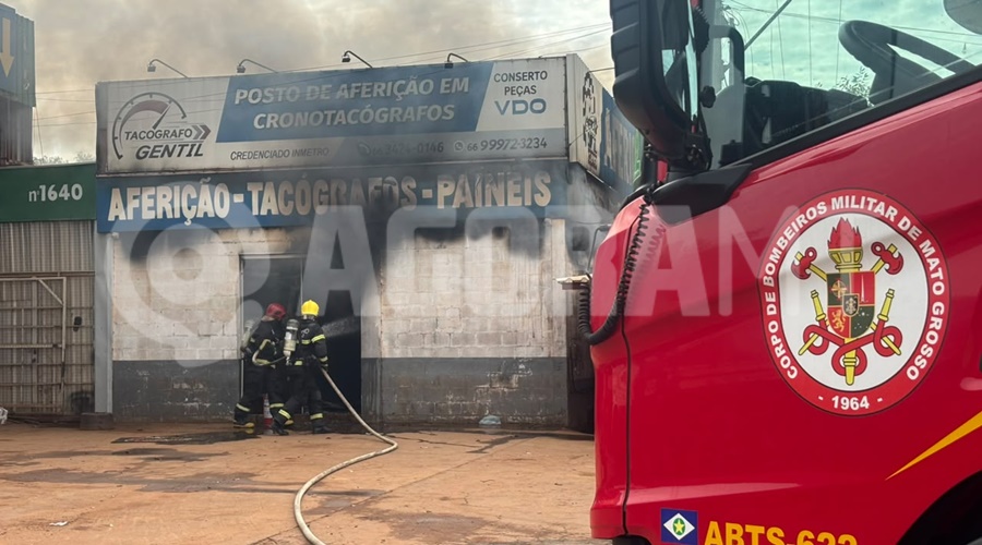 Imagem: incendio Incêndio atinge escritório de empresa no Parque Industrial Vetorasso em Rondonópolis Imagem: incendio Incêndio atinge escritório de empresa no Parque Industrial Vetorasso em Rondonópolis