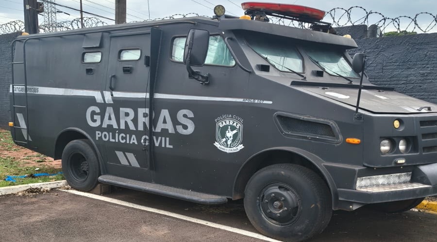 Imagem: viatura GARRAS Investigado por homicídio em Ouro Branco do Sul é preso pela Polícia Civil em Campo Grande