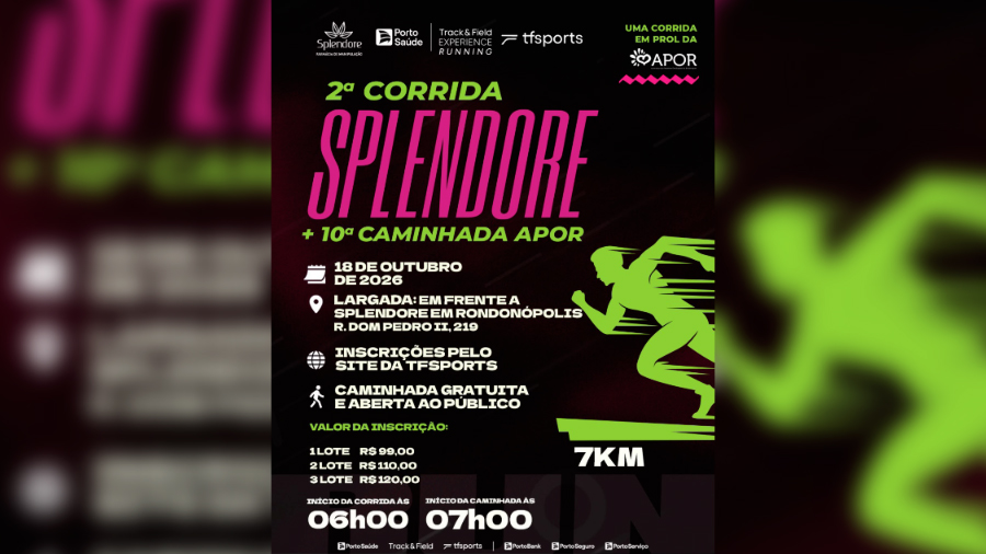 Rondonópolis recebe 2ª Corrida Splendore em prol de pacientes oncológicos