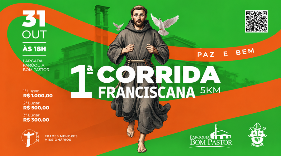 Paróquia Bom Pastor promove 1ª Corrida Franciscana em Rondonópolis