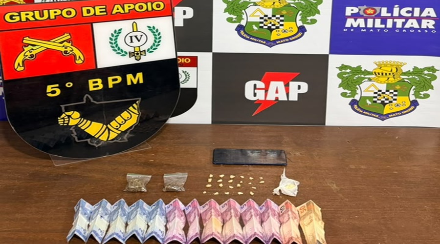 Polícia flagra venda de drogas em bar no Centro de Rondonópolis, MT