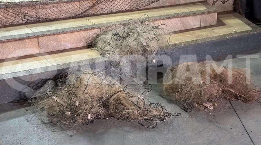Imagem: Petrechos de pesca Polícia Ambiental apreende redes de arrasto em rancho às margens do Rio Vermelho