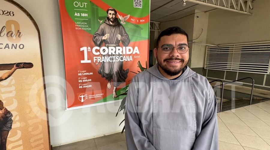 Imagem: frei luiz Paróquia Bom Pastor realiza 1ª Corrida Franciscana em Rondonópolis com percurso de 5km e premiações