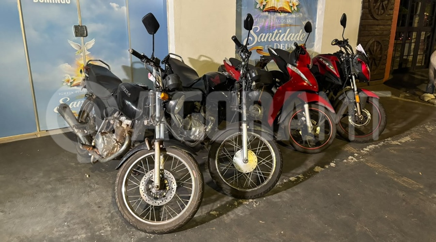 Imagem: motocicletas apreendidas Polícia Militar reforça policiamento com operações Centro Seguro e Força Total em Rondonópolis Imagem: motocicletas apreendidas Polícia Militar reforça policiamento com operações Centro Seguro e Força Total em Rondonópolis
